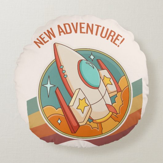 ロケットによる新たな冒険 ラウンドクッション (正面)
