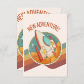 ロケットによる新たな冒険 招待状 (正面/裏面)