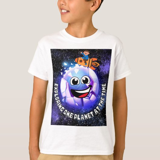 ロケットに乗った少年 Tシャツ (正面)