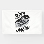 ロケットに乗って月に向かうナマケモノ 横断幕 (横)