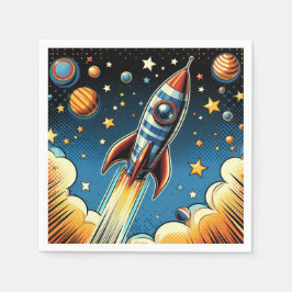 ロケットのナプキン！ スタンダードカクテルナプキン