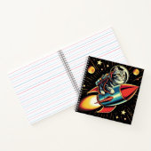 ロケットのノートに猫！ ノートブック (内部)