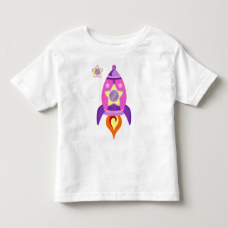 ロケットのピンクの船 トドラーTシャツ