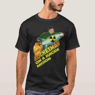 ロケットの人のおもしろいな金Jong国連切札の引用文のTシャツ Tシャツ