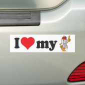 ロケットの学校のマスコットのバンパーステッカー バンパーステッカー (車上)