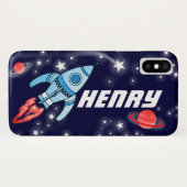 ロケットの宇宙海軍名前入りな一流のiphoneの場合 Case-Mate iPhoneケース (裏面(横))