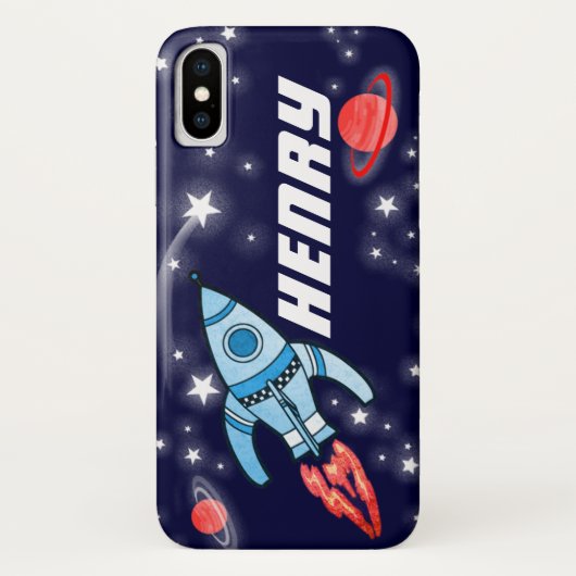 ロケットの宇宙海軍名前入りな一流のiphoneの場合 Case-Mate iPhoneケース (裏面)
