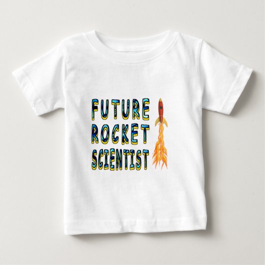 ロケットの未来の科学者 ベビーTシャツ (正面)