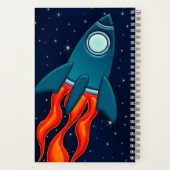 ロケットの絵はがきおまけタグ ノートブック (裏面)