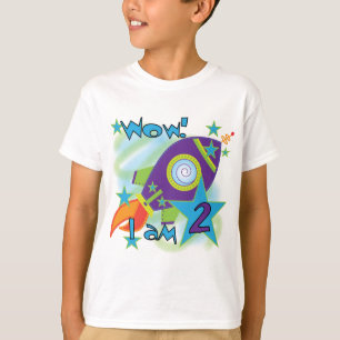 ロケットの船の第2誕生日のTシャツおよびギフト Tシャツ