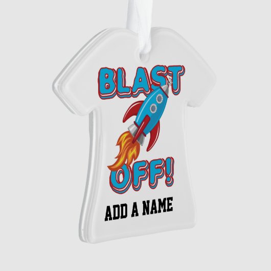 ロケットの船を発破を掛けて下さい オーナメント (正面)