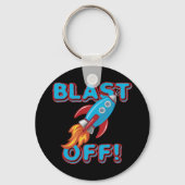 ロケットの船を発破を掛けて下さい キーホルダー (正面)