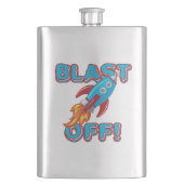 ロケットの船を発破を掛けて下さい フラスク (正面)