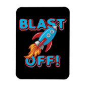 ロケットの船を発破を掛けて下さい マグネット (縦)
