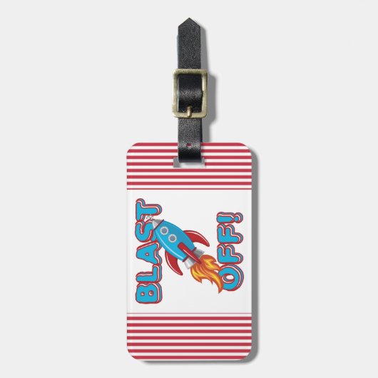 ロケットの船を発破を掛けて下さい ラゲッジタグ (正面縦)
