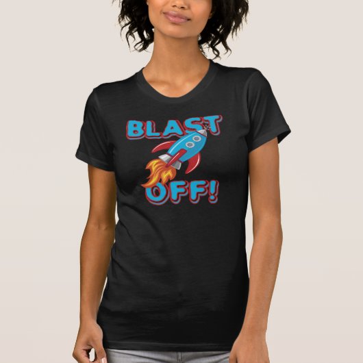 ロケットの船を発破を掛けて下さい Tシャツ (正面)