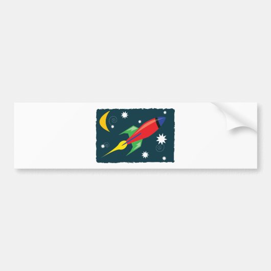 ロケットの船 バンパーステッカー (正面)