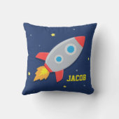 ロケットの船、宇宙、子供へ部屋 クッション (裏面)