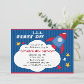 ロケットの誕生日招待状 - 宇宙の招待 招待状 (スタンド正面)