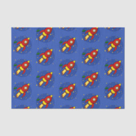 ロケットの赤いパターンティッシュペーパー 薄葉紙