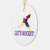 ロケットを許可します セラミックオーナメント (左)