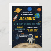 ロケットアドベンチャー誕生日招待状 招待状 (正面/裏面)