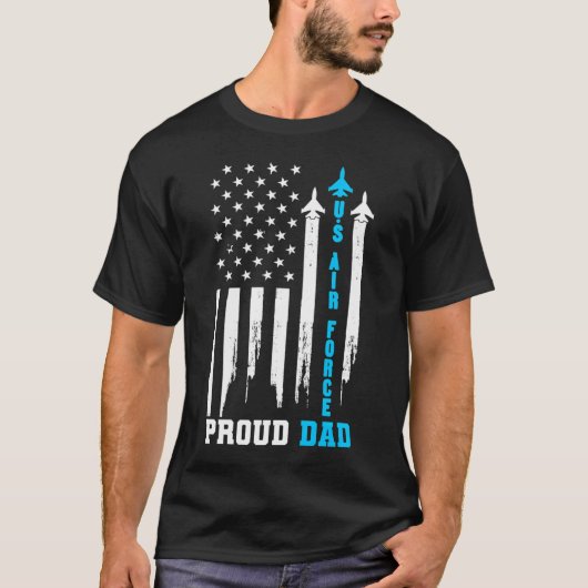 ロケットアメリカ国旗の父の日 Tシャツ (正面)
