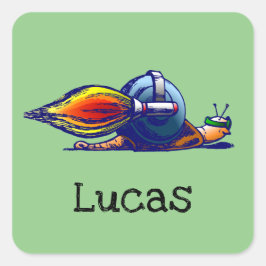 ロケットカタツムリのシール スクエアシール