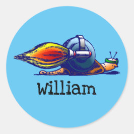 ロケットカタツムリのシール ラウンドシール