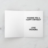 ロケットカタツムリ折りグリーティング誕生日カード カード (内部)