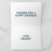 ロケットカタツムリ誕生日カード カード (内部)