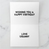 ロケットカタツムリ誕生日カード カード (内部)