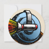 ロケットカタツムリ誕生日招待状 招待状 (裏面)