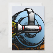 ロケットカタツムリ誕生日招待状 招待状 (裏面)