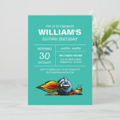 ロケットカタツムリ誕生日招待状 招待状 (スタンド正面)