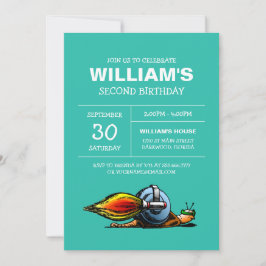 ロケットカタツムリ誕生日招待状 招待状