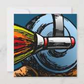 ロケットカタツムリ誕生日招待状 招待状 (裏面)