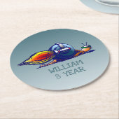 ロケットカタツムリ ラウンドペーパーコースター (アングル)