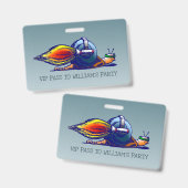 ロケットカタツムリVIPパス バッジ (正面＆裏面)