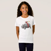 ロケットカバのジェットパック乗り物 Tシャツ (正面フル)