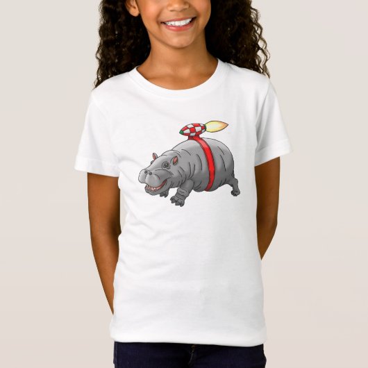 ロケットカバのジェットパック乗り物 Tシャツ (正面)