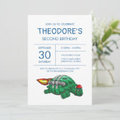 ロケットカメ誕生日招待状 招待状 (スタンド正面)