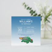 ロケットカメ誕生日 招待状 (スタンド正面)