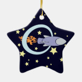 ロケットキッズレトロ宇宙船 セラミックオーナメント (裏面)