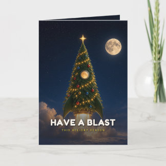 ロケットクリスマスカードで宇宙のようなお祝いを カード