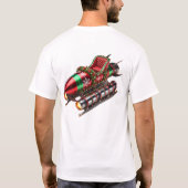 ロケットクリスマス小妖精や小人 Tシャツ (裏面)