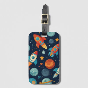ロケットクール宇宙と惑星 ラゲッジタグ
