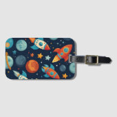 ロケットクール宇宙と惑星 ラゲッジタグ (正面横)