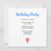 ロケットコアラベア 招待状 (裏面)