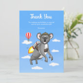 ロケットコアラ誕生日 サンキューカード (スタンド正面)